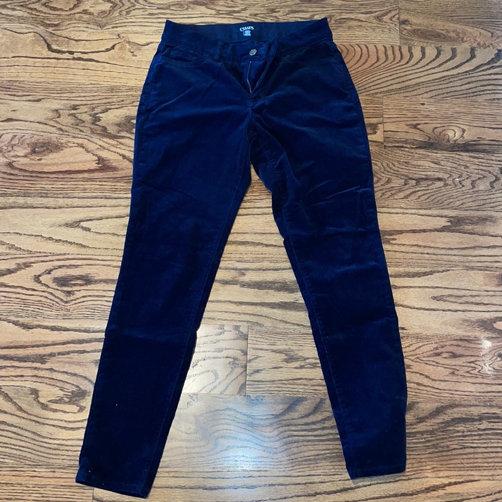 Blue suede pants, size 4